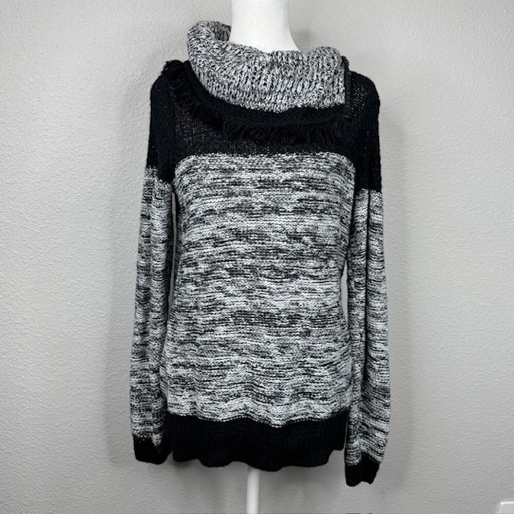Camayeu Womens Mohair Blend Cowl Neck Fuzzy Knit Sweater Size M